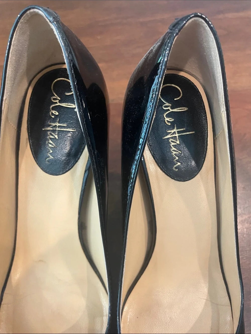 Cole Haan Black Patent Leather Classic Pump Heels